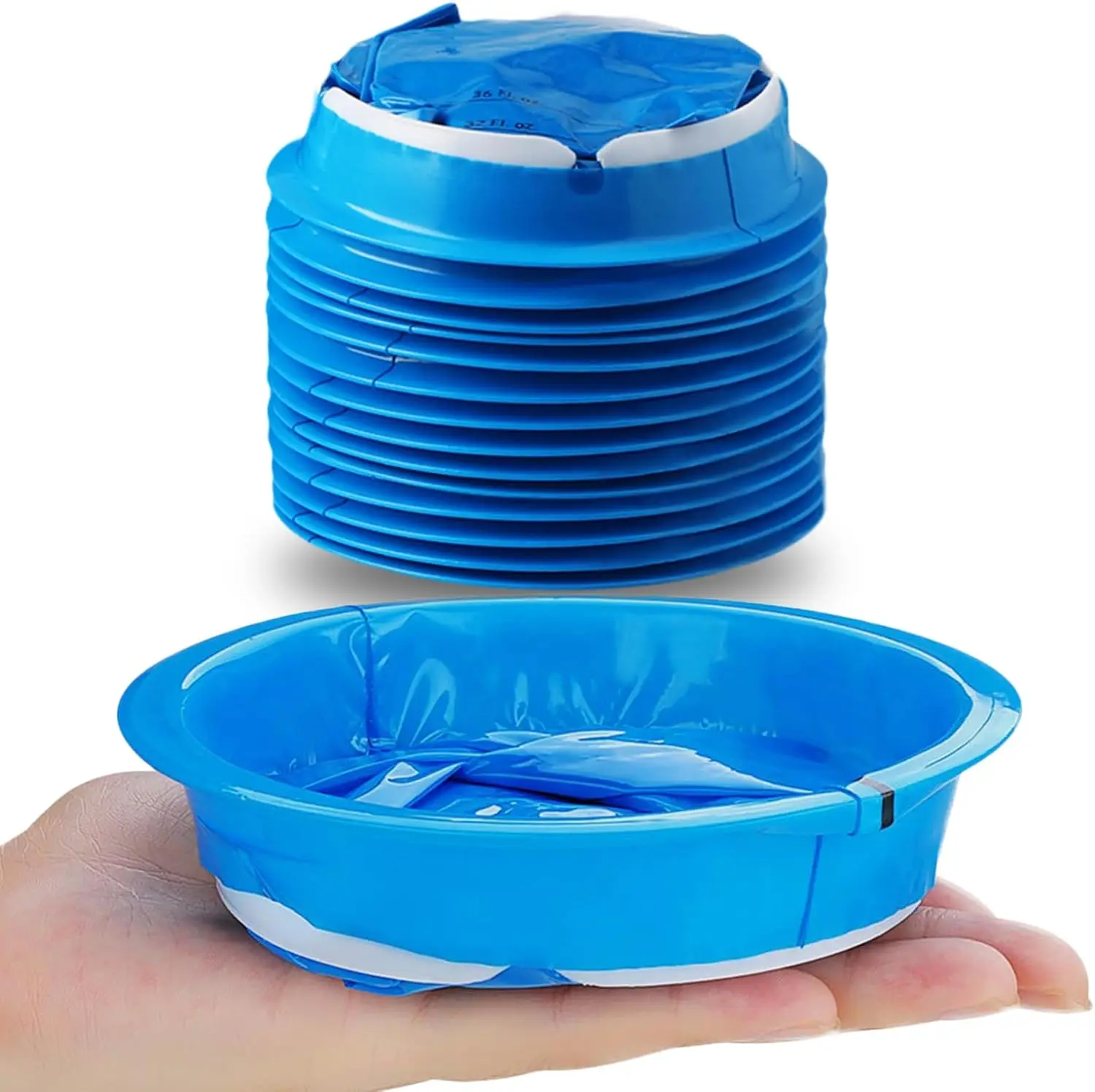 

14 Pack Thick Disposable Vomit Bags, 1000ML Blue Leak-Resistant for Travel and Home Use