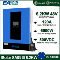 EASUN POWER 6200W Hybrid Solar Inverter 48V 220V Off Grid Pure Sine Inverter 120A MPPT Solar Charge Controller With WIFI