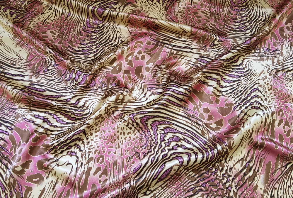 58" breit | 2 Meter | 5 Meter | Satinstoff Charmeuse weicher Schal DIY Material afrikanisches Patchwork Leopardenmuster – Detail 13