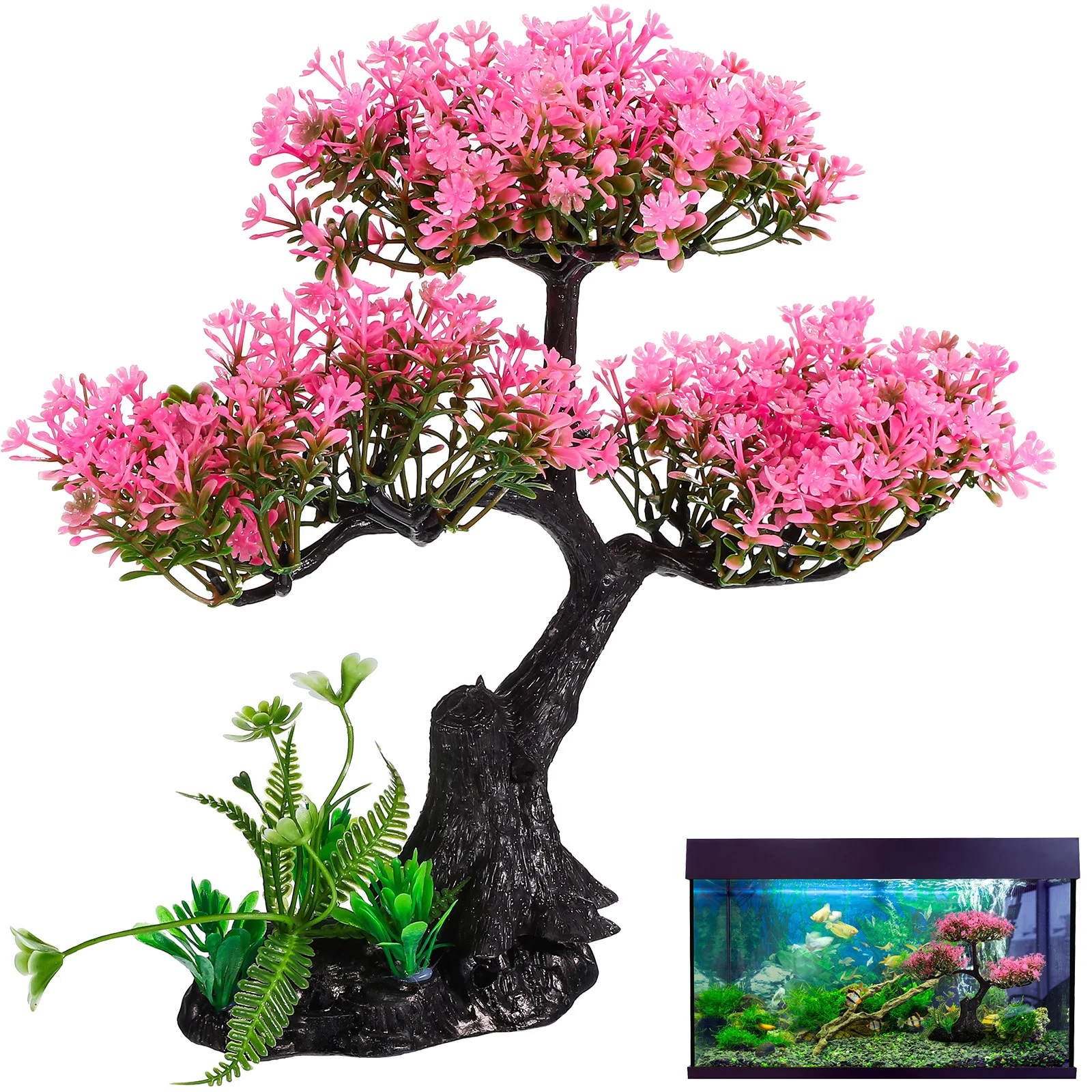 

1Set Artificial Aquarium Plants Plastic Realistic Fish Tank Accessories Turtle Tank Decoration Soft Comfortable Swaying