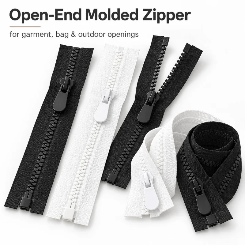 1/2Pcs 8# 15# 70-150cm Resin Open-End Zipper Tent Zip Single/Double Slider Camping Closure Outdoor Gear DIY Sewing Accessories