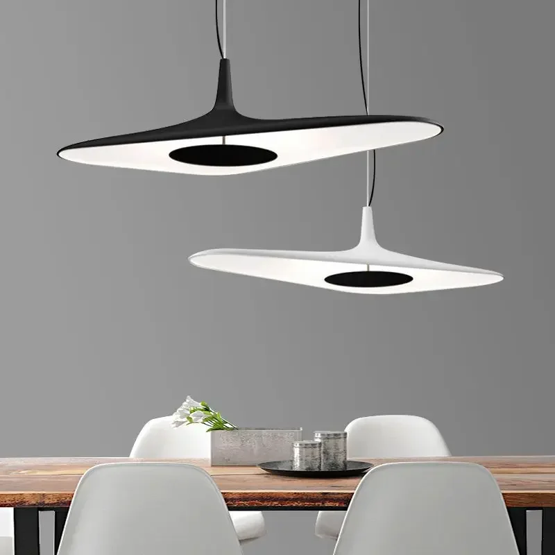 

Italian Design Irregular Pendant Light for Dining Table Living Room Restaurant Black White Hanging Light Kitchen Island Lighting