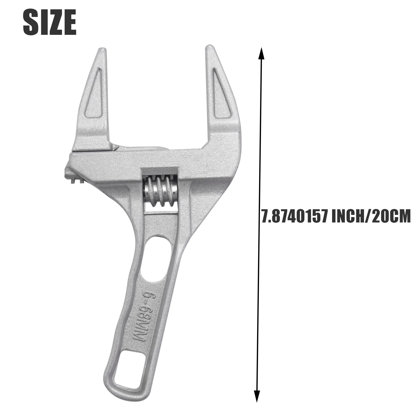 Adjustable Wrenches 6-68mm Wide Jaw Wrench Bathroom Wrench Hand Tools for Tightening or Loosening Nuts and Bolts