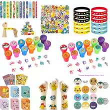 Pokemon Pikachu Tattoo Stickers Favors Cartoon Kids Boys Girls Decoration Bracelets Stamps Birthday Gift Party Supplies Decora