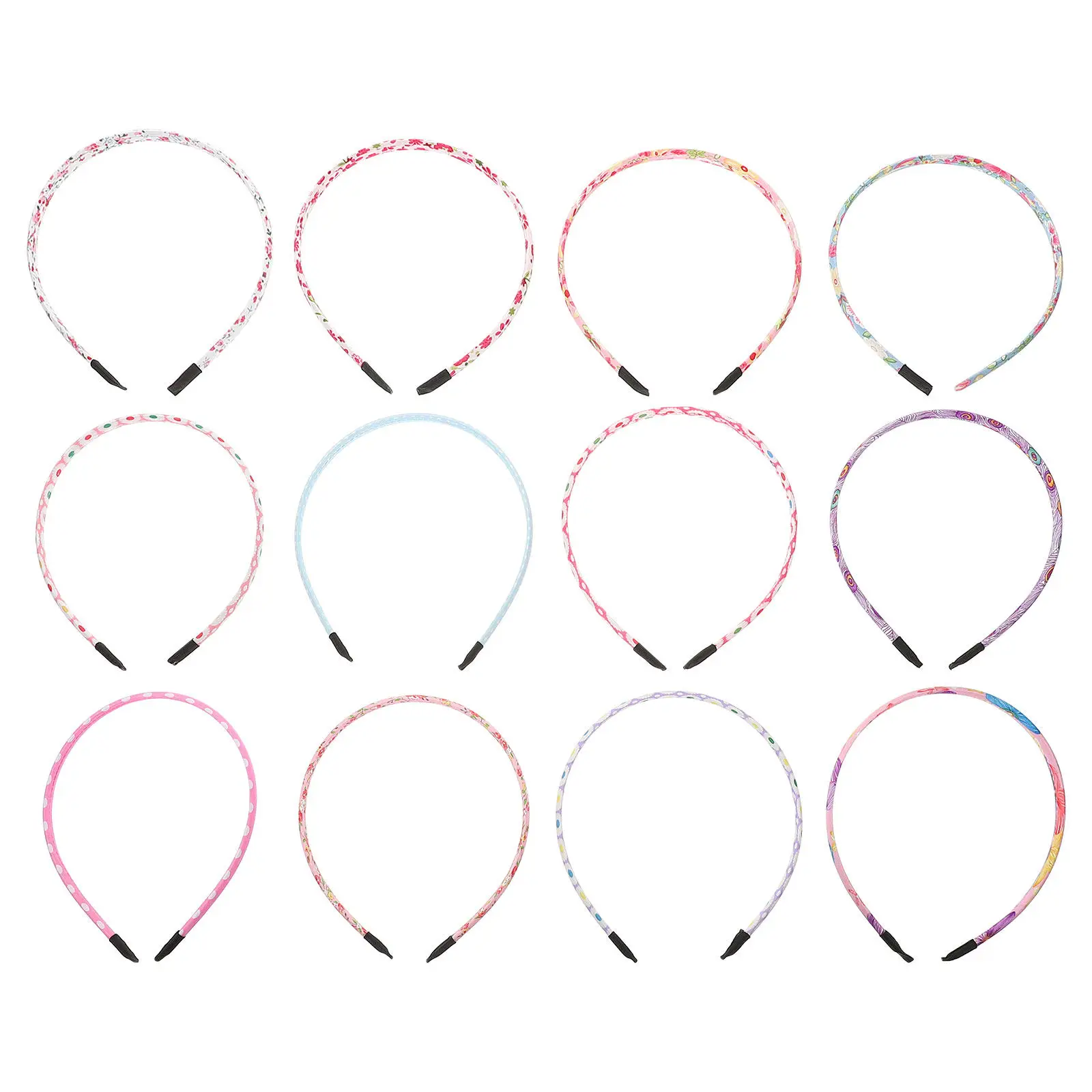 

Набор из 12 детских повязок на голову с цветочным узором, тканевые ободки для волос для девочек, праздничные головные уборы, уникальные аксессуары для волос