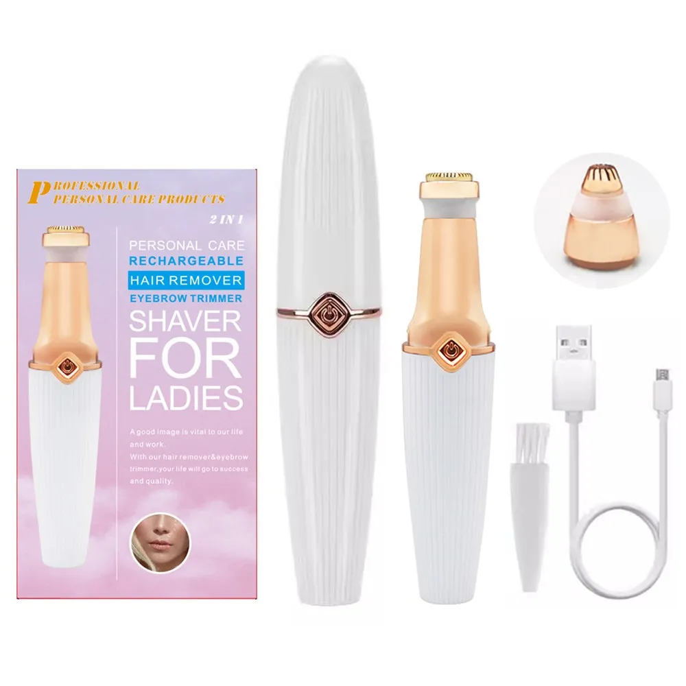 Windee Electric Eyebrow Trimmer & Hair Remover 2in1 Mini Portable Detachable Washable USB Rechargeable