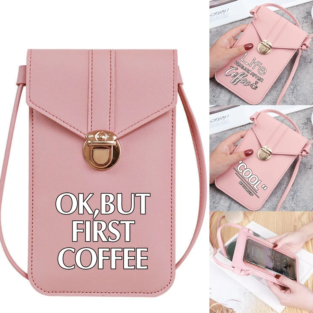 

Phone Bag Food Pattern Printing Series New Fashion Women's Messenger Bag Mobile Phone Portable for Outdoor Use Essential