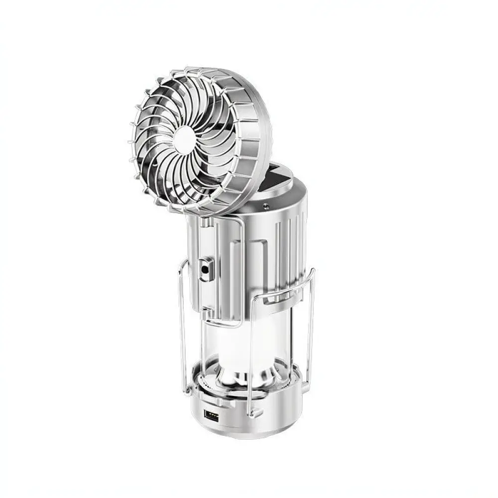 Solar Powered Camping Lantern Fan LED Tent Light Rechargeable Outdoor Emergency Lighting Lamp Gadget For Camping Gear