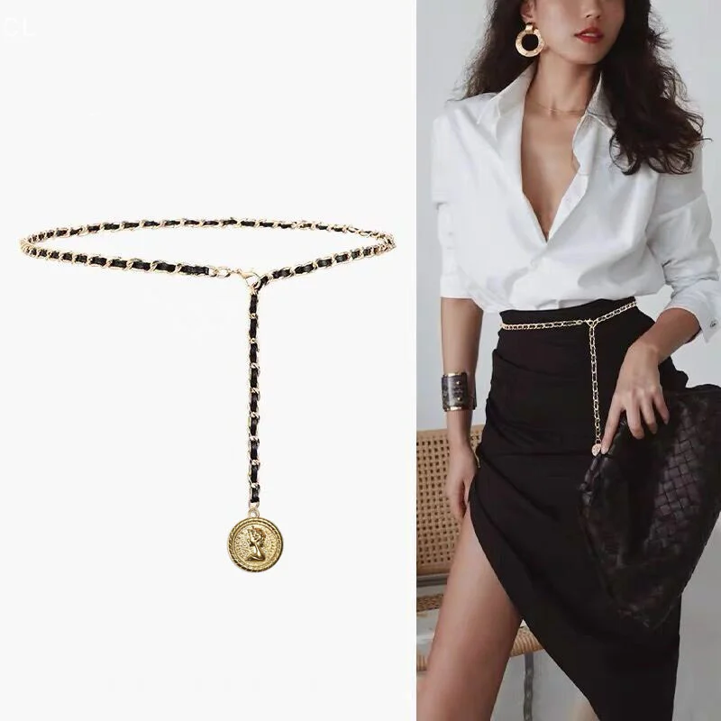 

Модный пояс-цепочка, женские металлические ремни на талии для женщин, роскошный тонкий пояс с кисточками, платье, регулируемый корсет