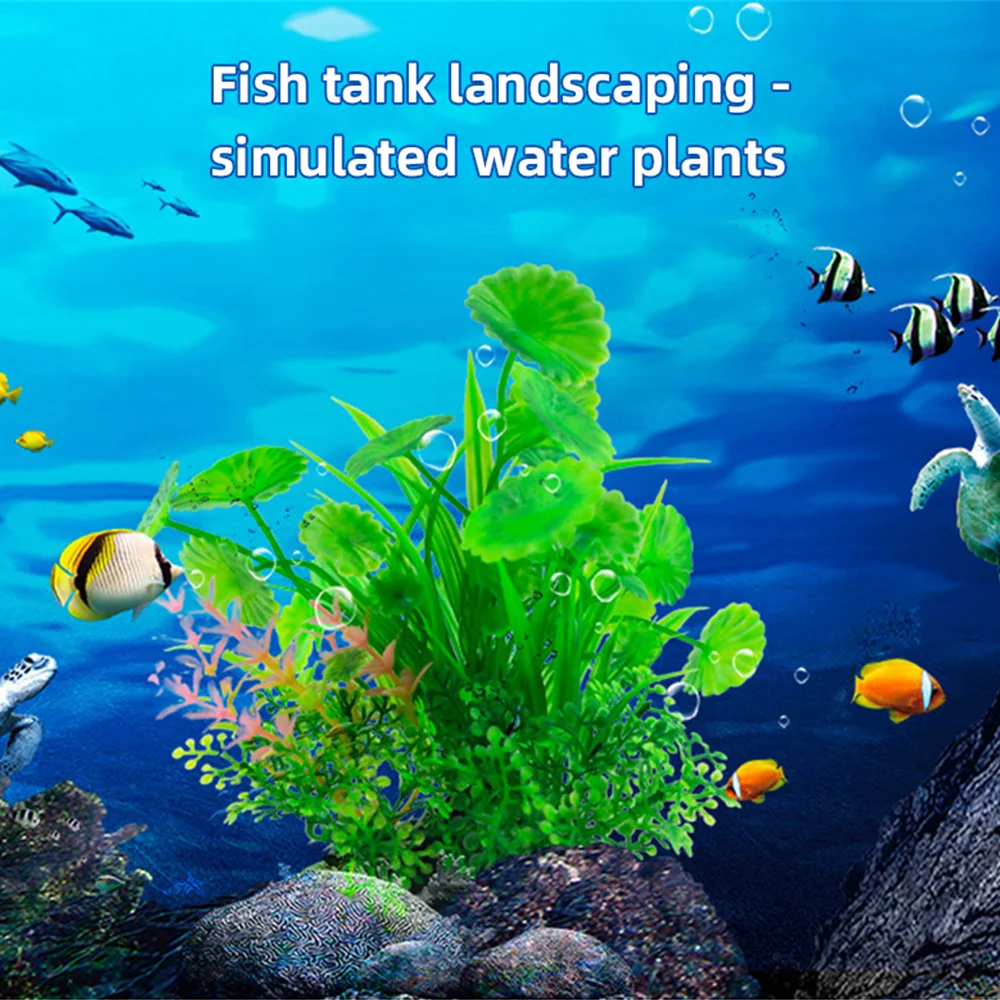 Artificial ABS Plastic Green Grass Plant Lawn Aquatic Aquarium Fish Tank Decor Eco-Friendly Aquarium Ornaments Aquarium Supplies