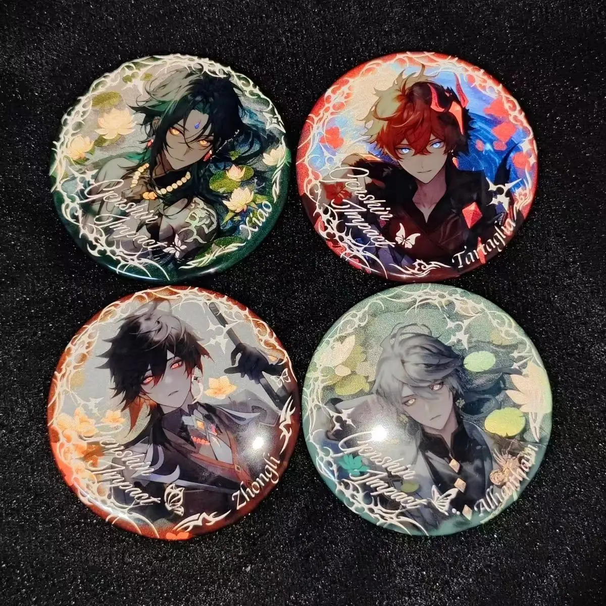 

Genshin Impact Game Derivative 58mm HD Original Painting Badge Jewelry Xiao Zhongli Alhaitham Tartaglia