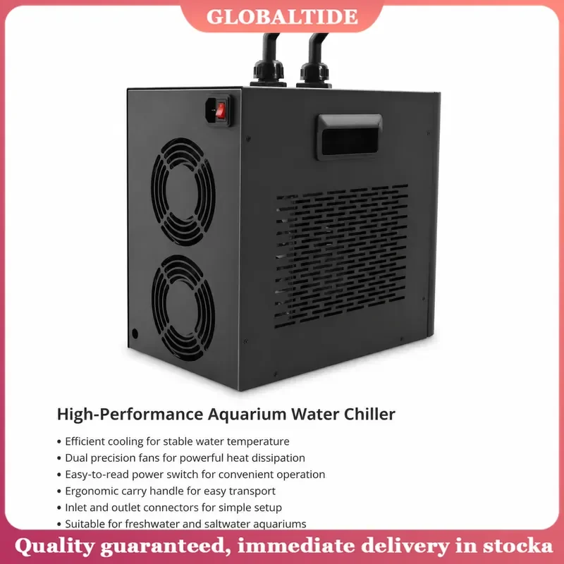 160L Aquarium Water Chiller Fish Tank Cooling Machine 0-50C Adjustable Temperature Control Equipment 110V