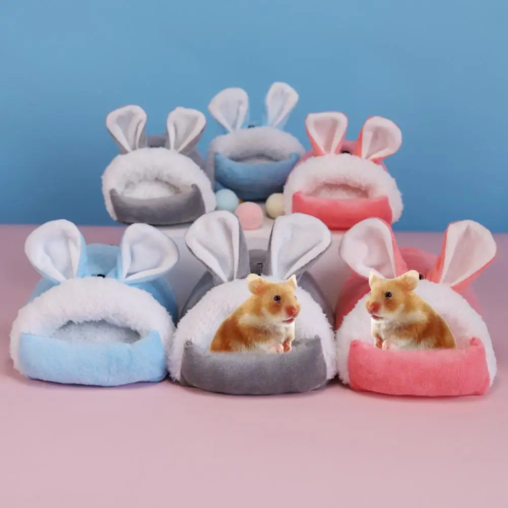 Soft Plush Winter Warm Cute Hamster Cotton House Small Animal Nest Guinea Pig Squirrel Mice Rat Sleepping Bed Keep Warm Nest