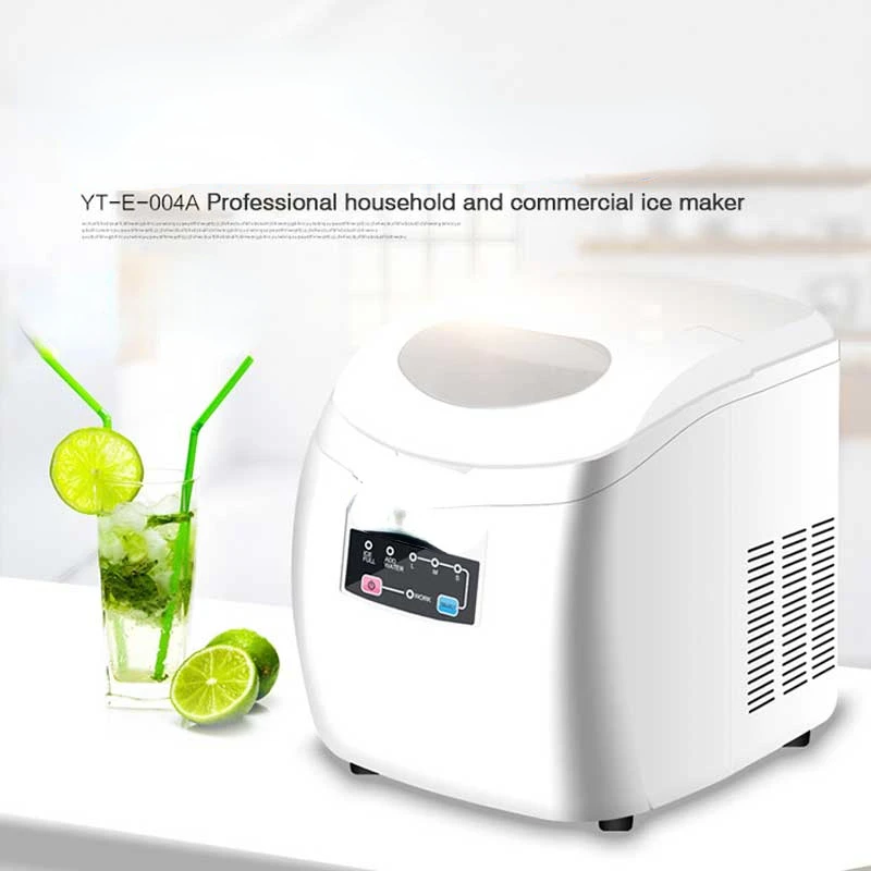 AC220-240V Automatic Electric Quick Ice Maker Commercial Household Milk Tea Shop Bar Desktop Portable Ice Cube Making