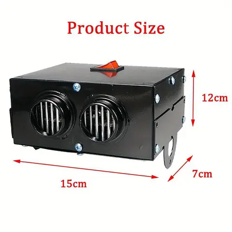 400W Electric Portable Car Heater 12V DC Heating Fan Defogger Defroster Demister Black 10 best sales heater 12v - №3