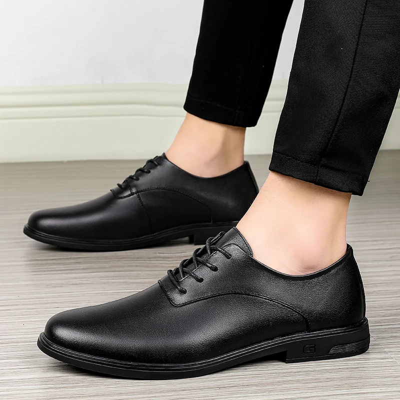 

Men oxfords shoes lace up Autum Genuine leather Men Fashion outdoor Business Casual Man Shoes breathable Chunky Work Shoes men