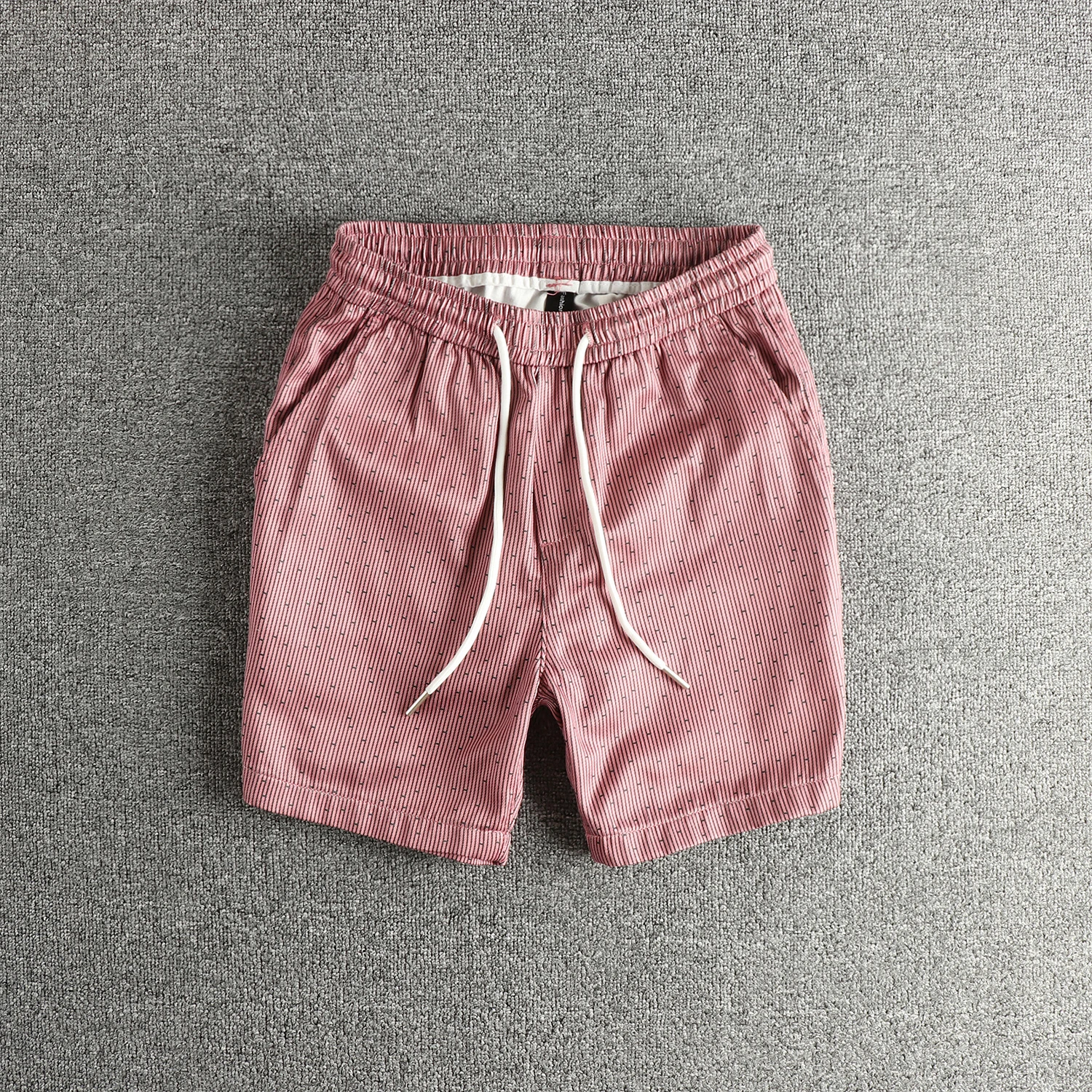 

Laiser крутые повседневные шорты из тканой ткани, мужские летние универсальные шорты в полоску с узором