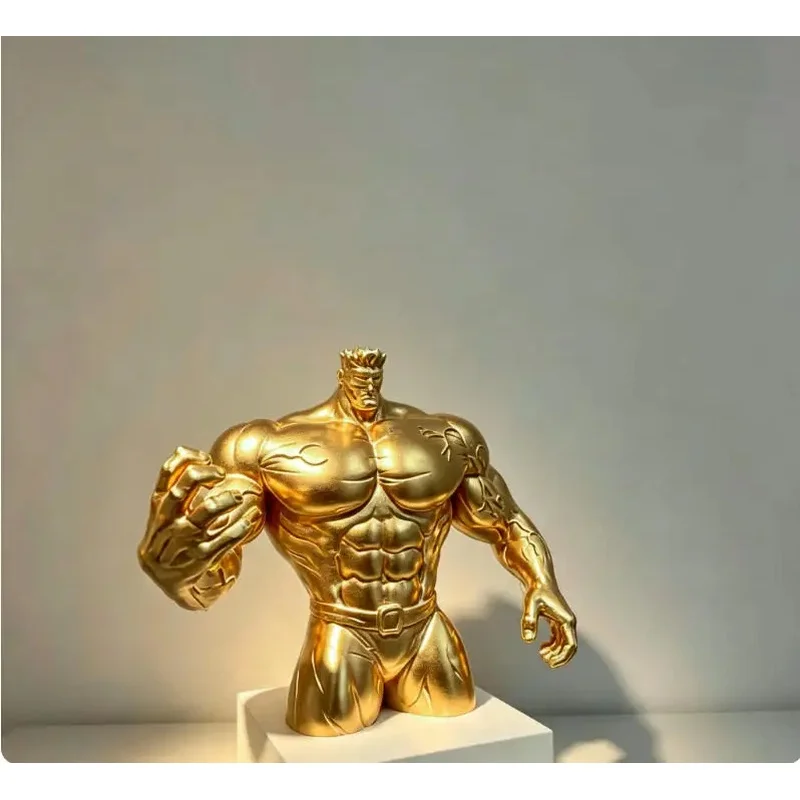 Fitness Blindfolded Male Muscle-Built Fitness Desk Ornament, Gym Ornament, 15cm Long