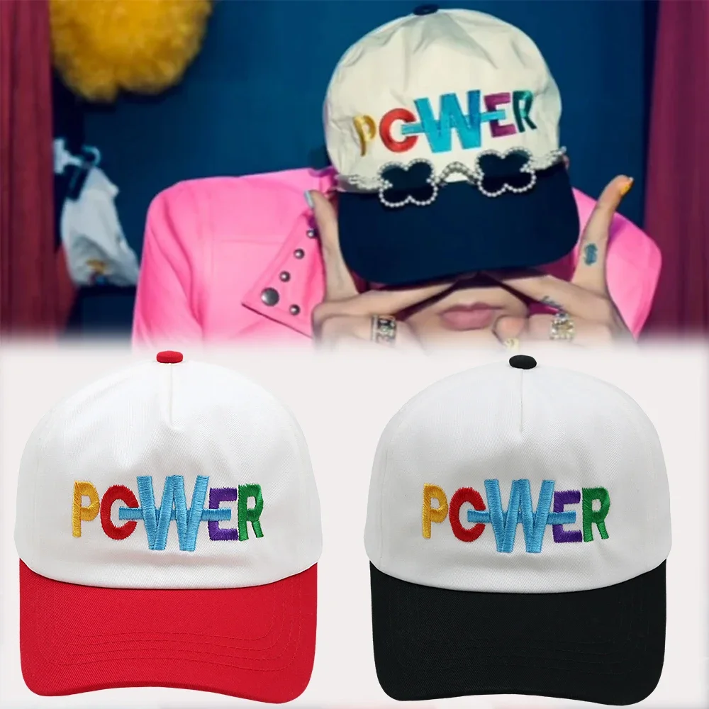 POWER Baseball Cap Embroidery GD Trucker Hat High Quality Retro Double Color Woman Cap Adjustable Buckle Unisex