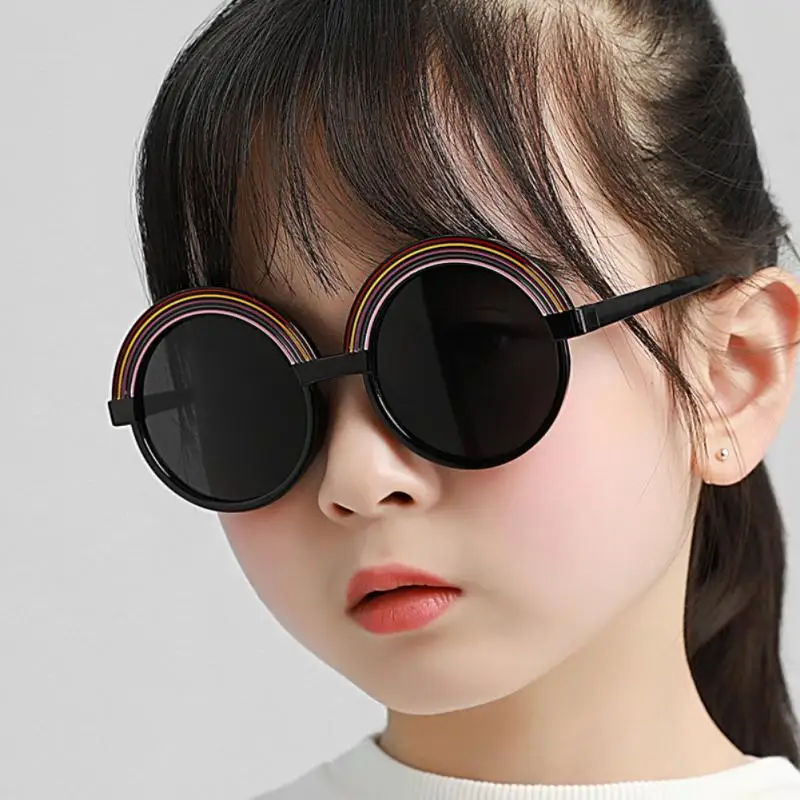 1/2/3PCS Sun Glasses Colorful A Gift For Kid Bogs Eyewewar Sunglasses Childrens Sunglasses Plastic Fashion Round Frame