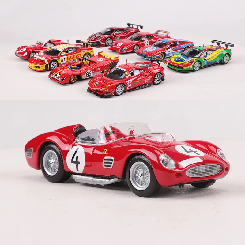 Burago-coche de carreras Ferrari 499p/296/488/458/F430 Le Mans, resistencia de 24 horas, modelo de aleación, 1:43