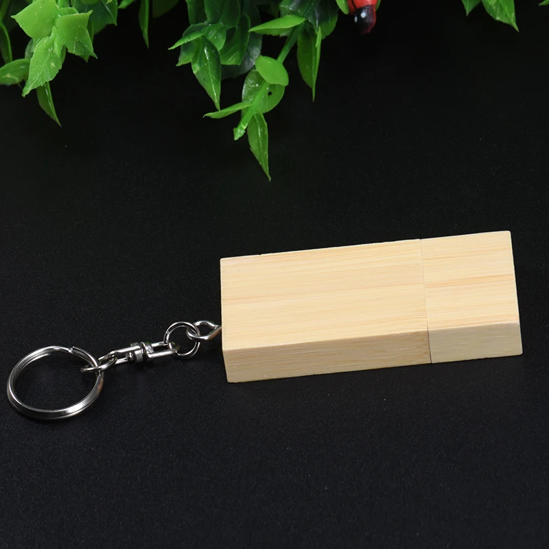 Key Chain USB Flash Drive 128GB Creative Business Gift Memory Stick Wooden Pen Drive 64GB Bamboo Pendrive 32GB U Disk Cle USB