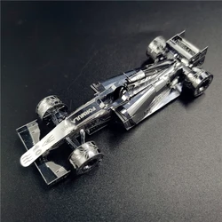 IRON STAR Stainless Sliver 3D Metal Puzzle F1 Racing Vehicle Assembly Model DIY 3D Laser Toys for Children Adult Gift