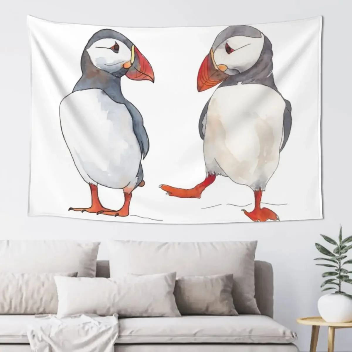 

Puffin friends dancing - illustration Tapestry Bedroom Decorations Outdoor Decoration Decoration For Home Tapestry