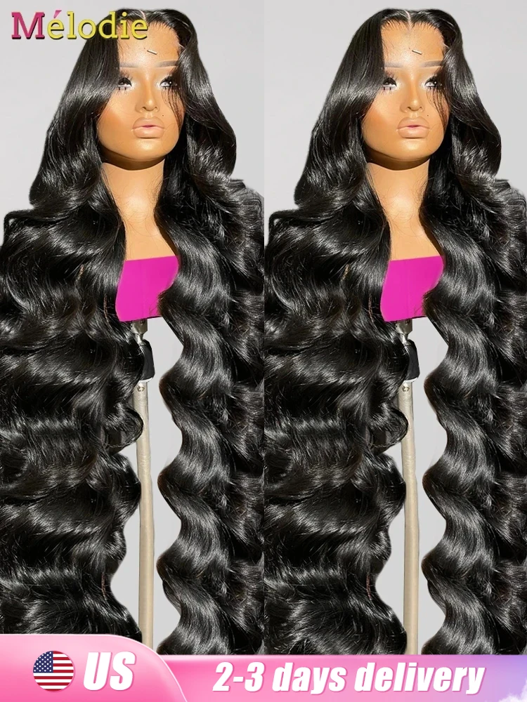 MELODIE 30 38 Inch Lace Frontal Wig Body Wave 13x4 13x6 Lace Front Human Hair Wigs Brazilian 5x5 Wear Go Glueless Frontal Wig