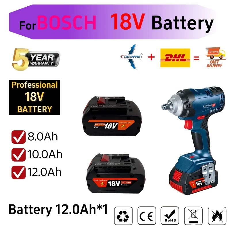 For Bosch 18V Batte…