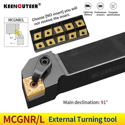 1 MCGNR2020 MCGNR2525 Внешний треугольный держатель токарного станка CNMG Карбидная вставка Токарный набор инструментов резцы токарные инструмент токарный станок металлу инструменты нож станок