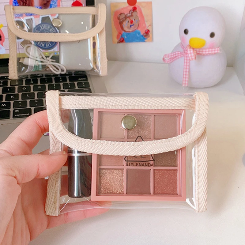 Fashion Pvc Coin Purse Women Transparent Kawaii Card Wallet Key Holder Storage Bag Girls 2023 New Clear Small Pouch Hand Purses