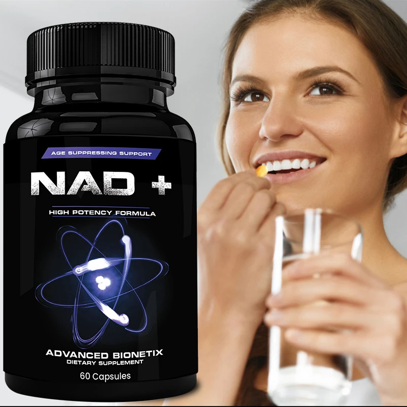 NAD Supplement with Nicotinamide Riboside, Resveratrol, Quercetin, Betaine, Anti-aging, Brain, Heart, Immunity, Cell Energy, DHA