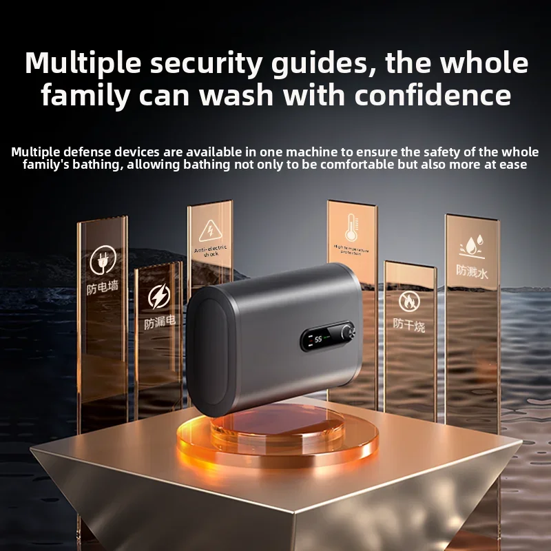electric water heater household flat bucket bathroom bathing first-class energy efficiency quick heating energy saving