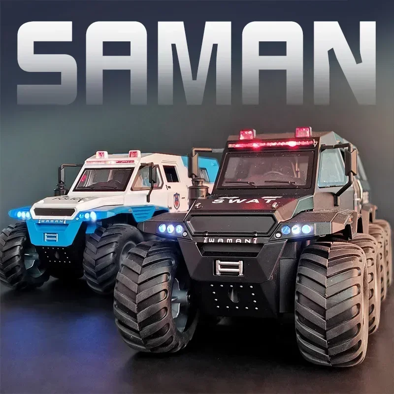 Avtoros Shaman 8x8 ATV, coche blindado de aleación, vehículo todoterreno para niños, 1:24, Rusia, regalo