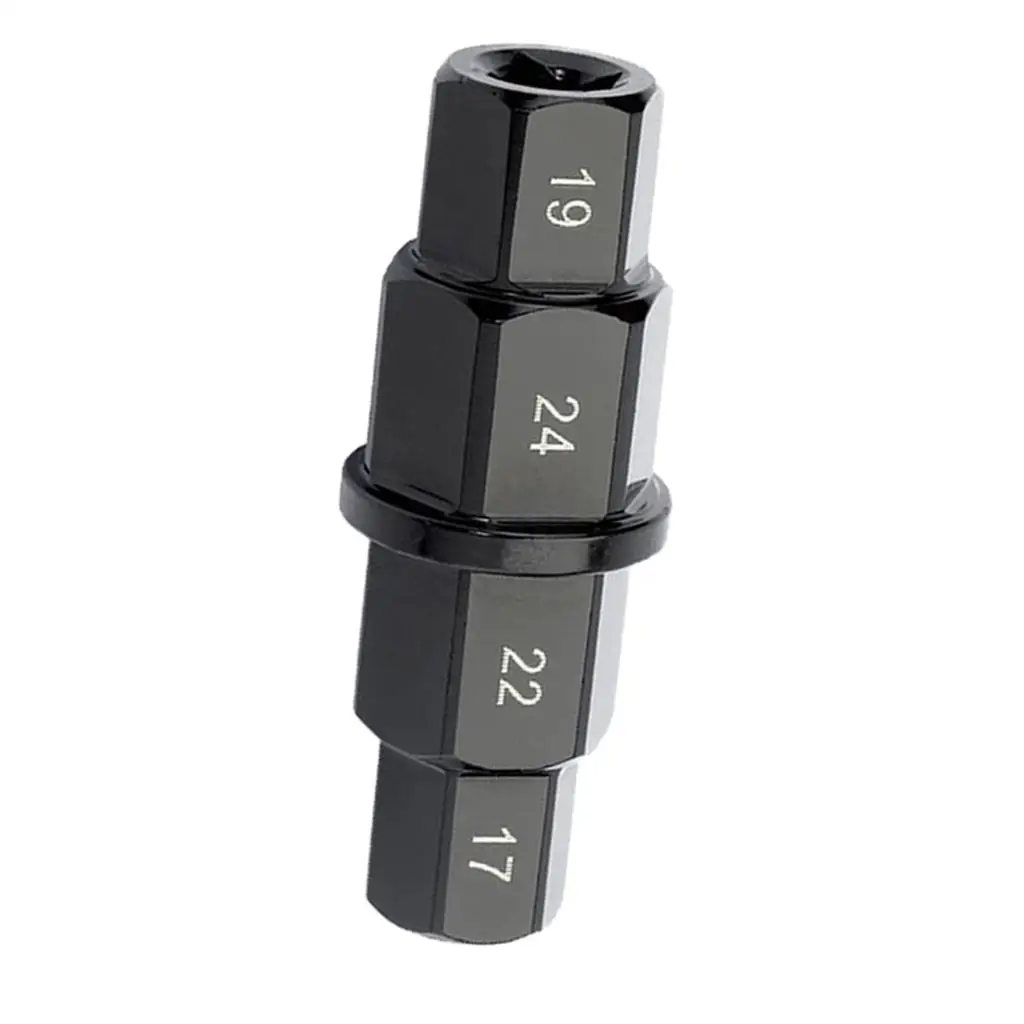 Motorcycle Front Axle Wheel Hex Axle Tool 17, 19, 22, 24 mm Durable & Reliable , from Solid Chrome Steel, 3/8 inch Versatile