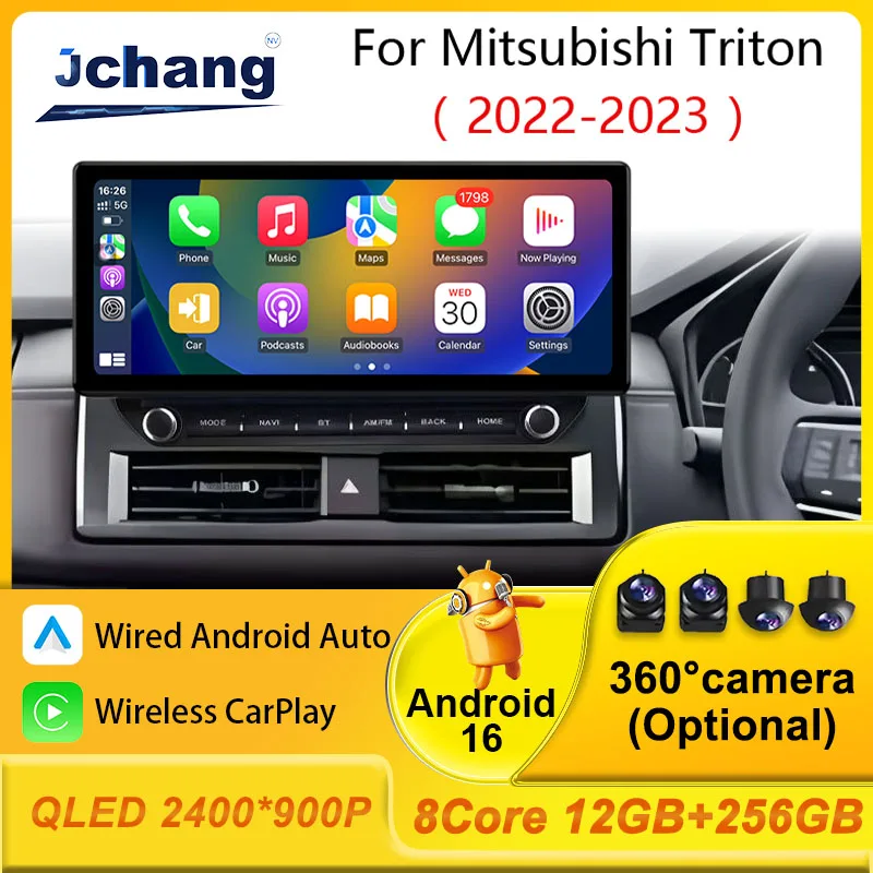 For Mitsubishi Triton 2022 - 2023 Car Radio Multimedia Video Player Navi Stereo GPS Android 16 wireless Carplay Android Auto BT