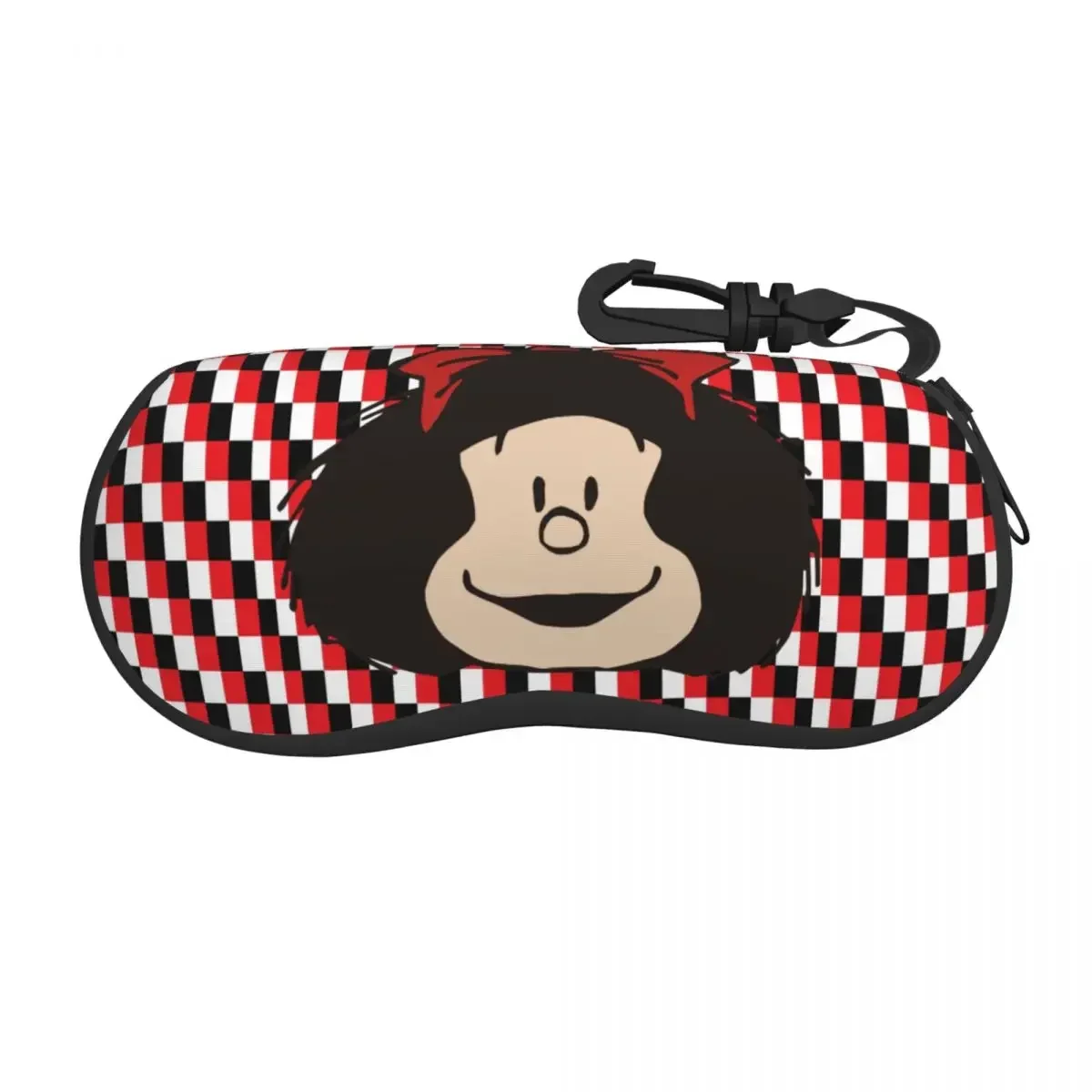 

Custom Mafaldas Face Argentina Cartoon Quino Manga Eyeglass Glasses Case Men Women Soft Sunglasses Protective Box