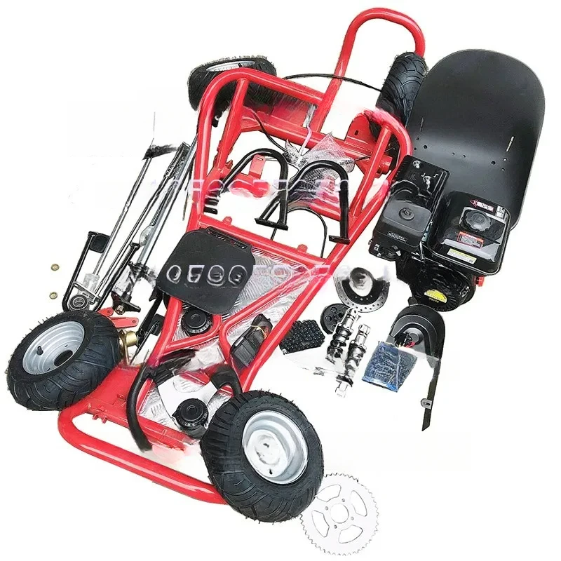 168CC Modified Four-Wheel Motorcycle Drift Kart Full Set Vehicle Frame Accessories Gasoline Road Tire Assembly