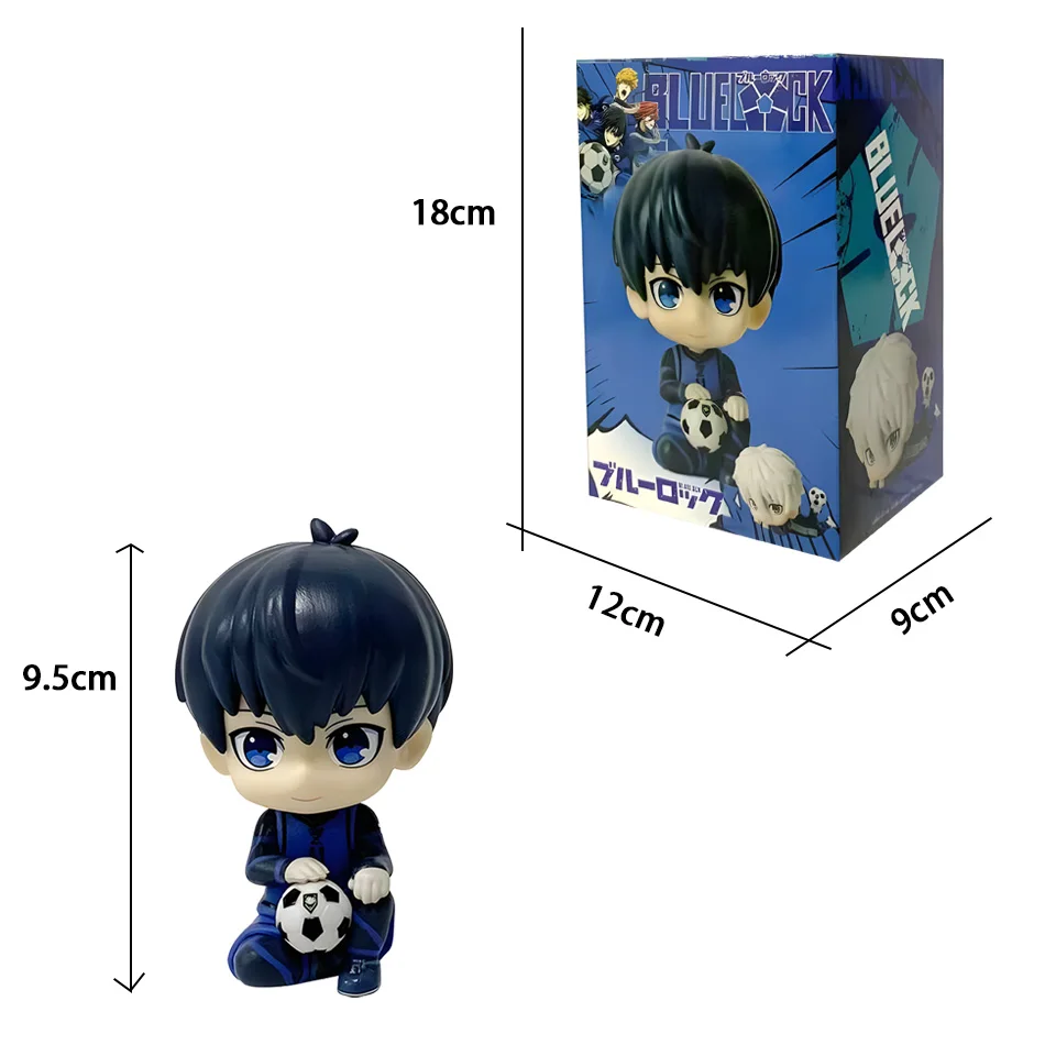 Anime lindo Nagi Yisagi Isagi Yoichi figura de acción sentada muñeca de PVC modelo de mesa periférico de animé juguetes creativos regalos