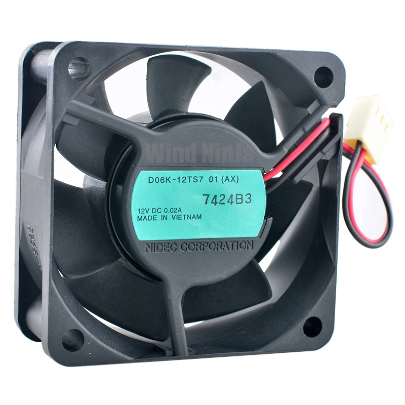 

D06K-12TS7 6cm 60mm fan 60x60x25mm DC12V 0.02A Ultra-quiet cooling fan for case power supply