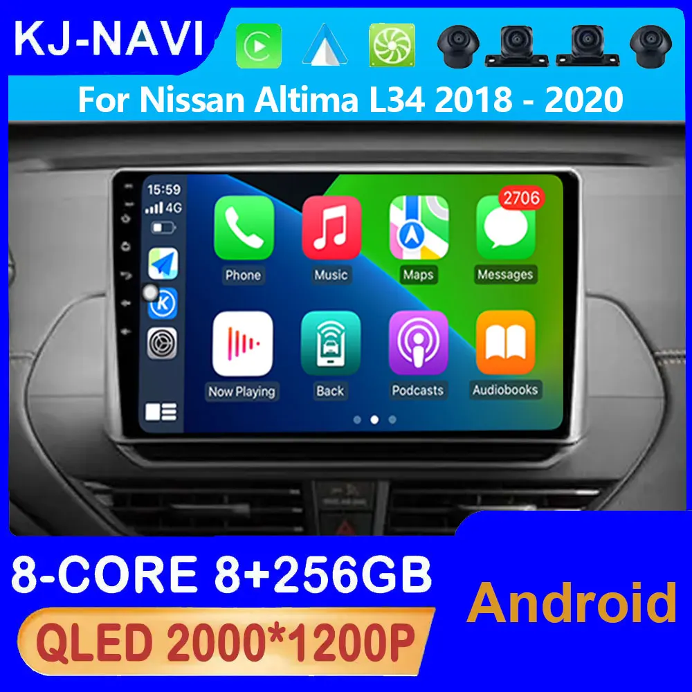 

Android Auto Car Acesssories For Nissan Altima L34 2018 - 2020 GPS Navigation Car Radio Multimedia Video 4G LTE WiFi Bluetoother