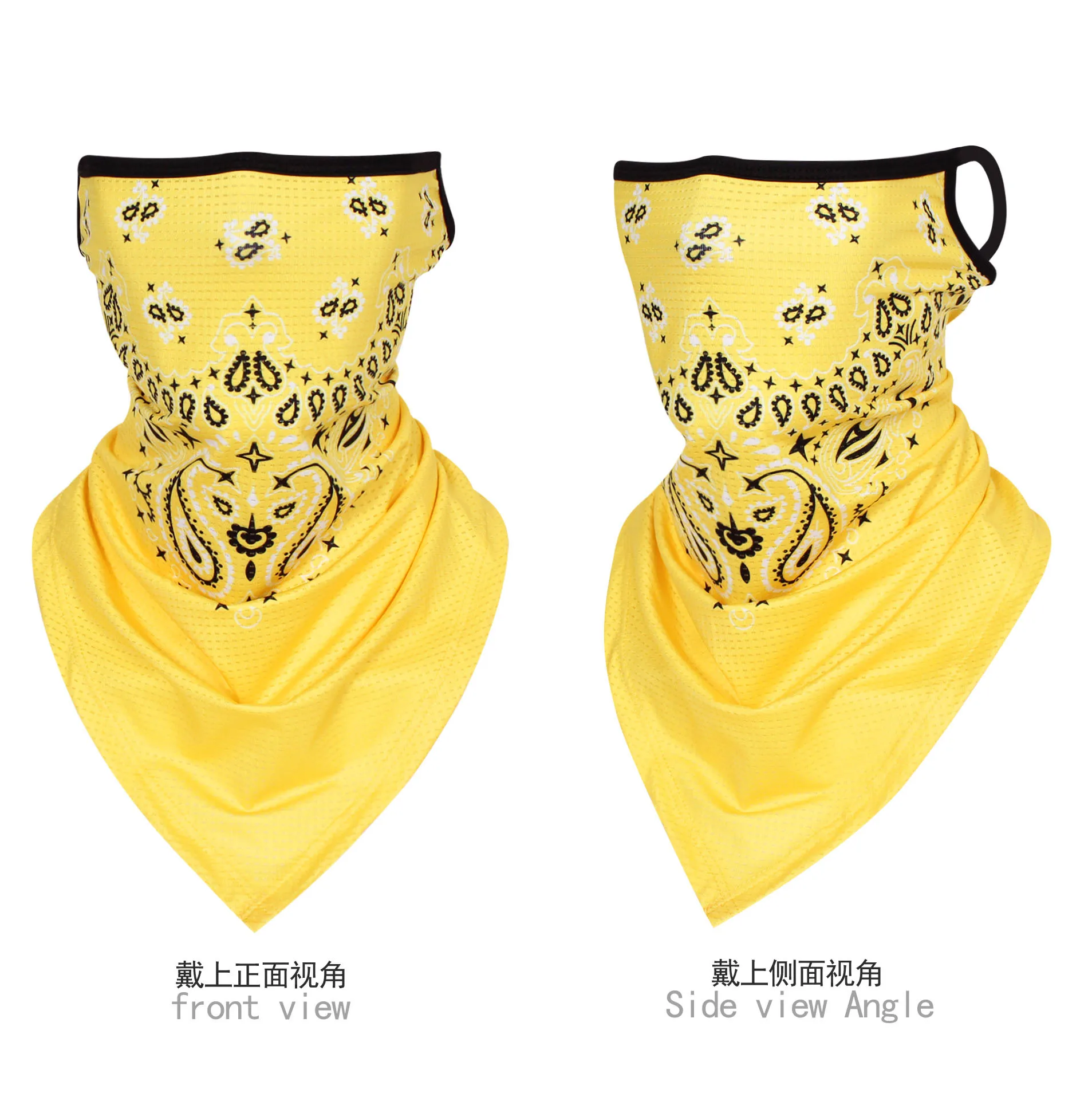 Multifunctional Motorcycle Paisley Bandana Wrap Hang-ear Face Tube Scarf Mask Windproof Sunscreen Cycling Neck Gaiter Cover