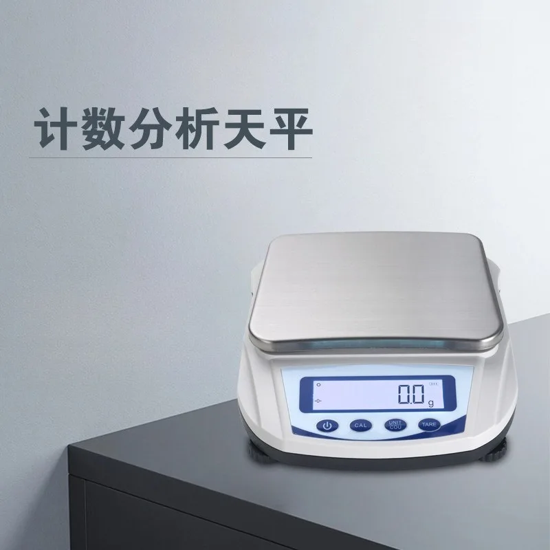 0.1g Precision Digital Analytical Balance 6000g Large Pan Lab Weighing Equipment