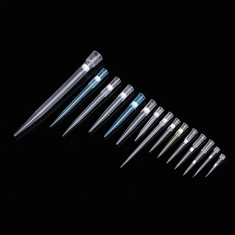 실험실 PP 플라스틱 피펫 필터 팁 (샌드 코어 필터 포함) 디스펜서 마이크로피펫 샌드 코어 피펫 팁용