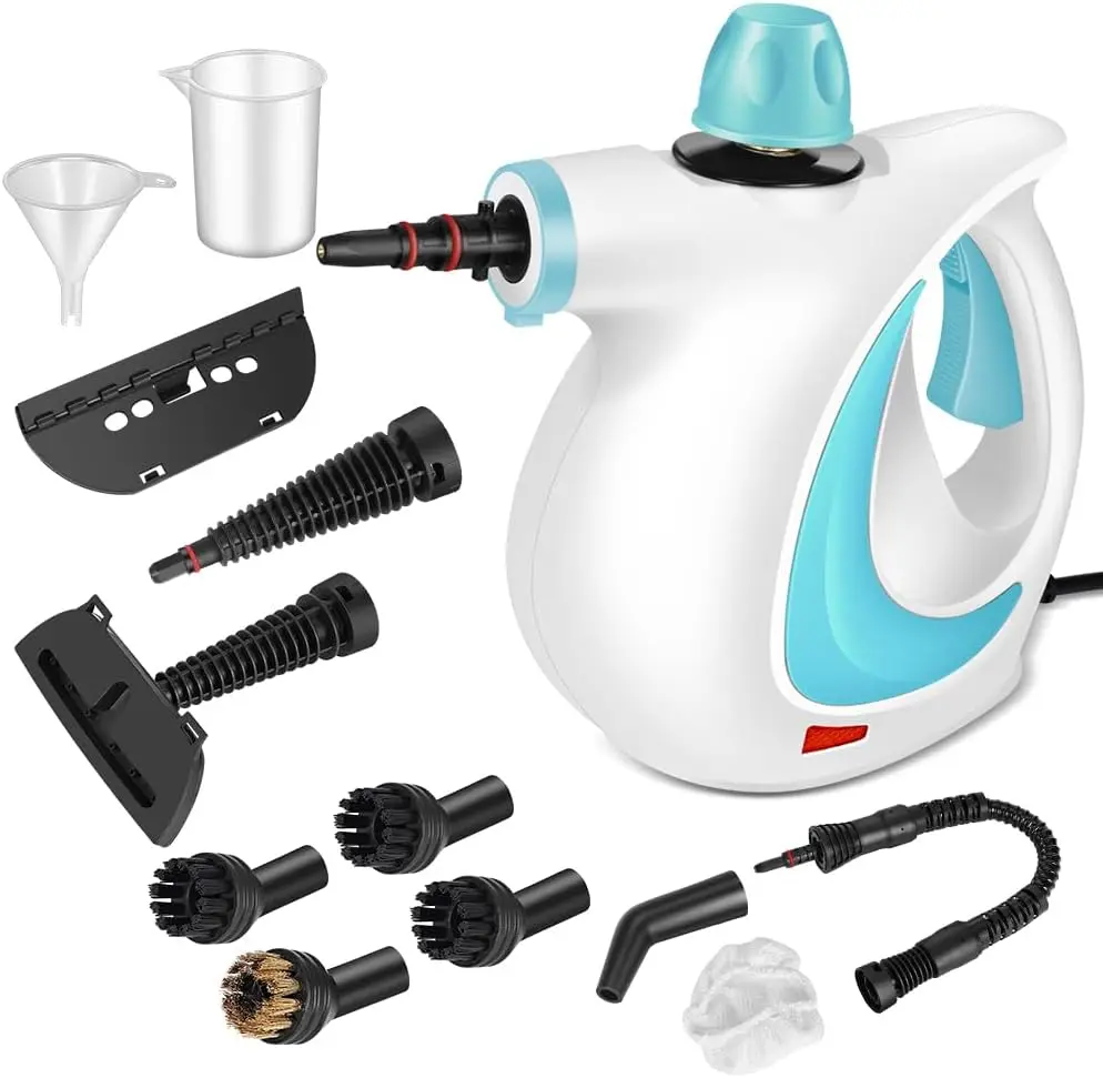 

Portable Steam Cleaner with 12 Accessories, Multi-Surface Steamer for Home, Car & Furniture Cleaning