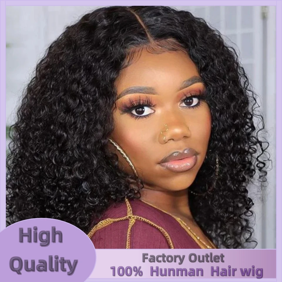 

Kinky Curly Bob Wigs 13x4 Lace Frontal Wig Human Hair Glueless Wigs 4x4 Deep Wave Lace Front Human Hair Wigs For Women Clearance