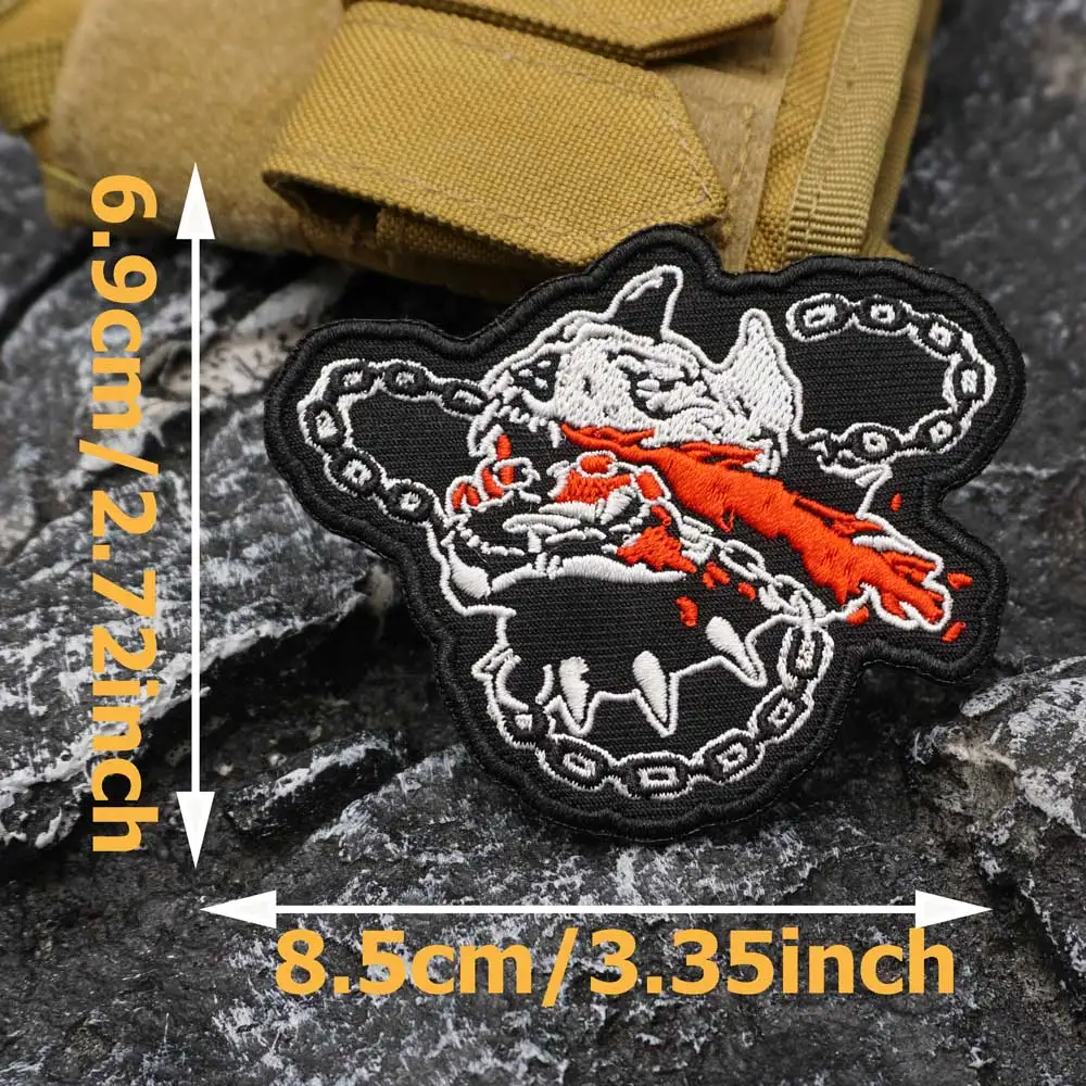 mongrel farewell original Embroidered Patch with Iron-On Backing, Sewable/Ironable Applique for Clothing and Accessories