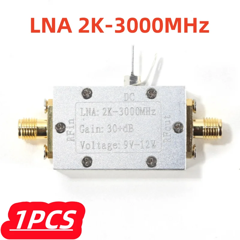 

1Pcs/lot 100% New LNA 2K-3000MHz RF Wideband Amplifier Low Noise Amplifier Gain 32dB
