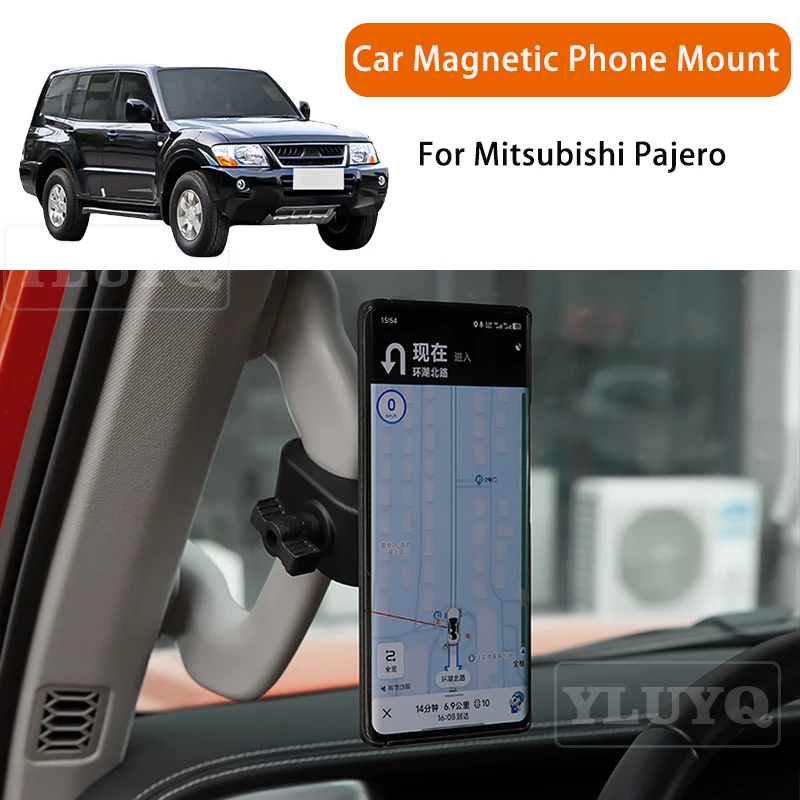 

For Mitsubishi Pajero Car Magnetic Phone Holder, Gravity Navigation Mount, A-Pillar, Passenger Side, Car Interior Accessories